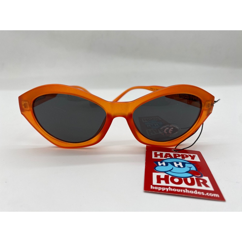 Happy Hour Shades Sunglasses Translucent Orange Cat Eye UV400 Streetwear New